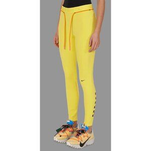 BNWT OFF WHITE X NIKE YELLOW SPORTS LEGGINGS PANTS XS